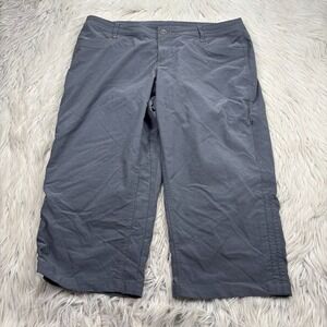 Kuhl Women's 14 Trekr Kapri Pant Blue 6236 Cargo Hiking Ruched Hem